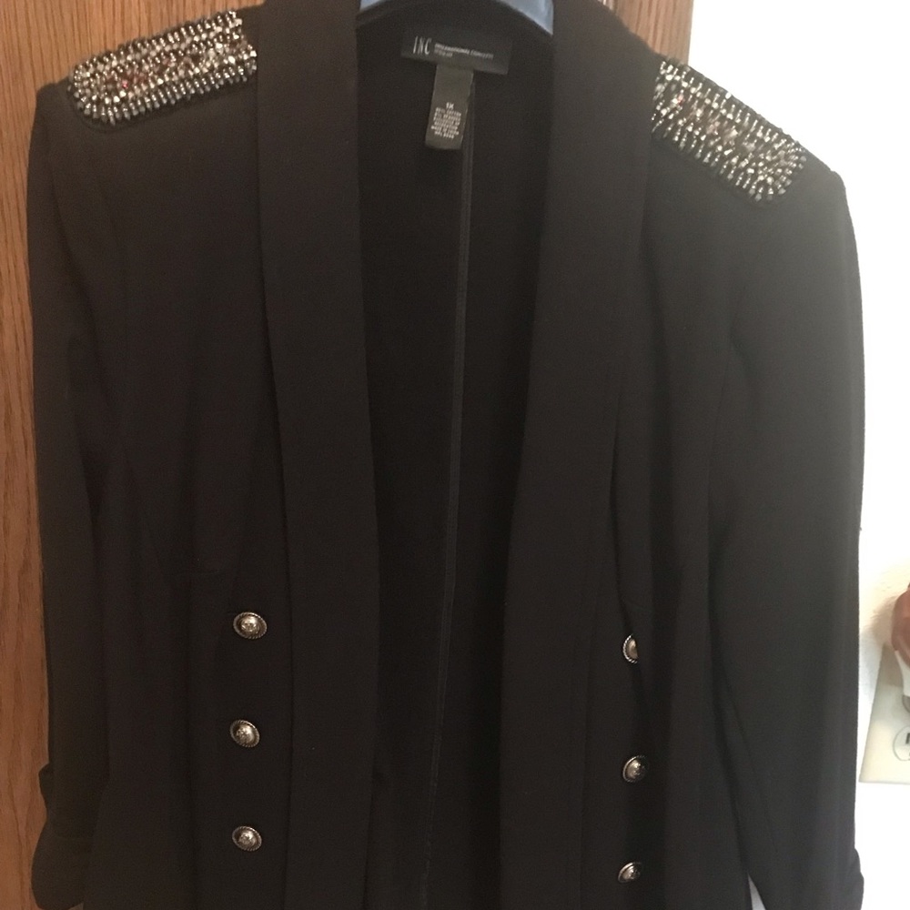 Women’s INC black cotton blazer
